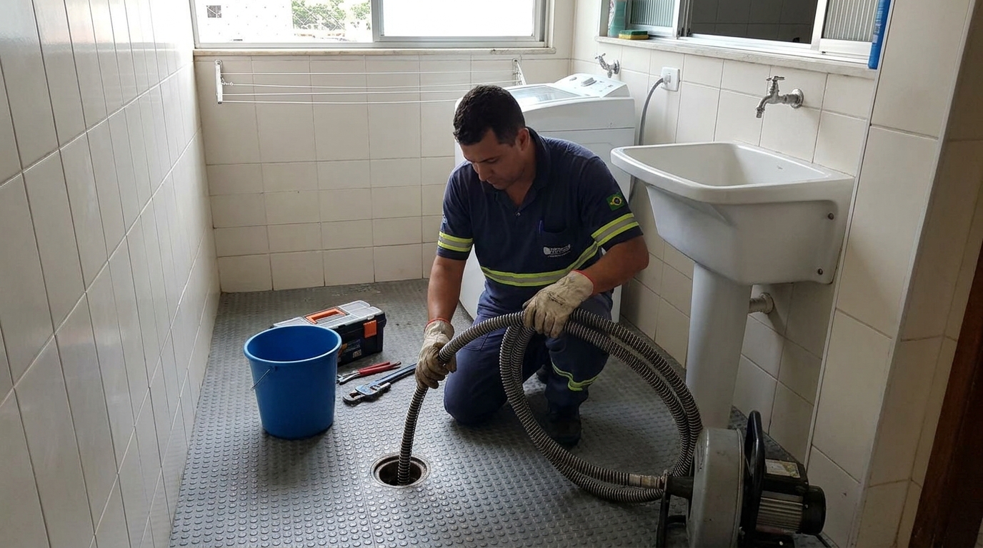 Desobstrução na Cozinha em Esplanada, Governador Valadares‑MG